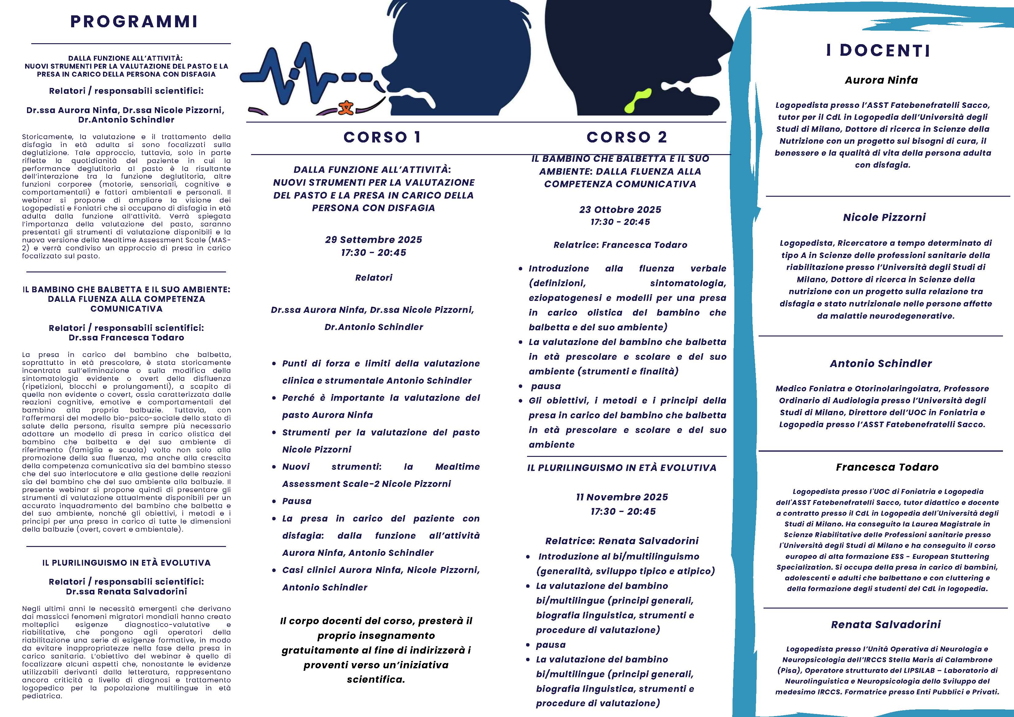 Course Image Corso ONLINE Sincrono - UPDATE IN LOGOPEDIA E FONIATRIA