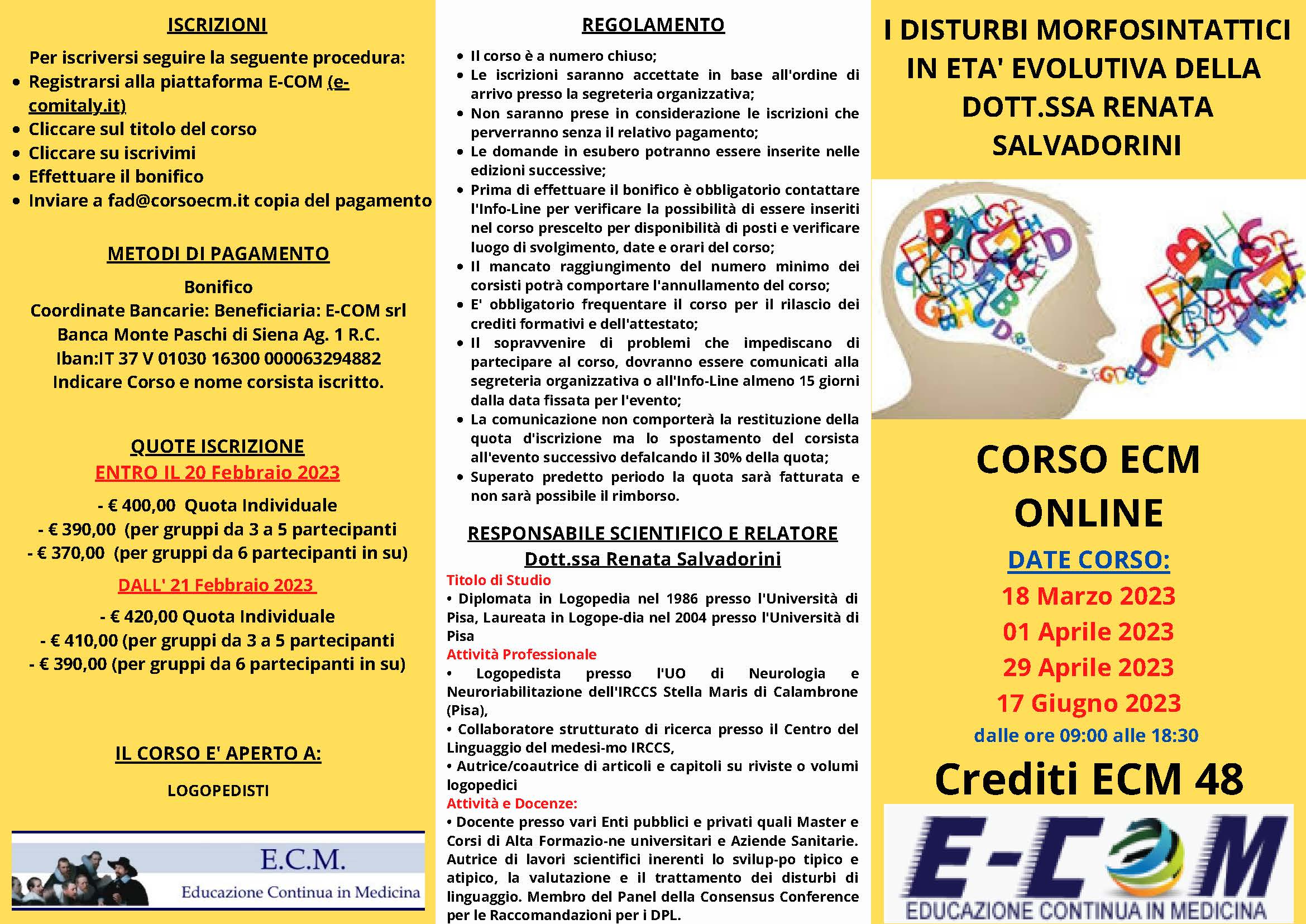 Course Image I disturbi morfosintattici in età evolutiva di Renata Salvadorini