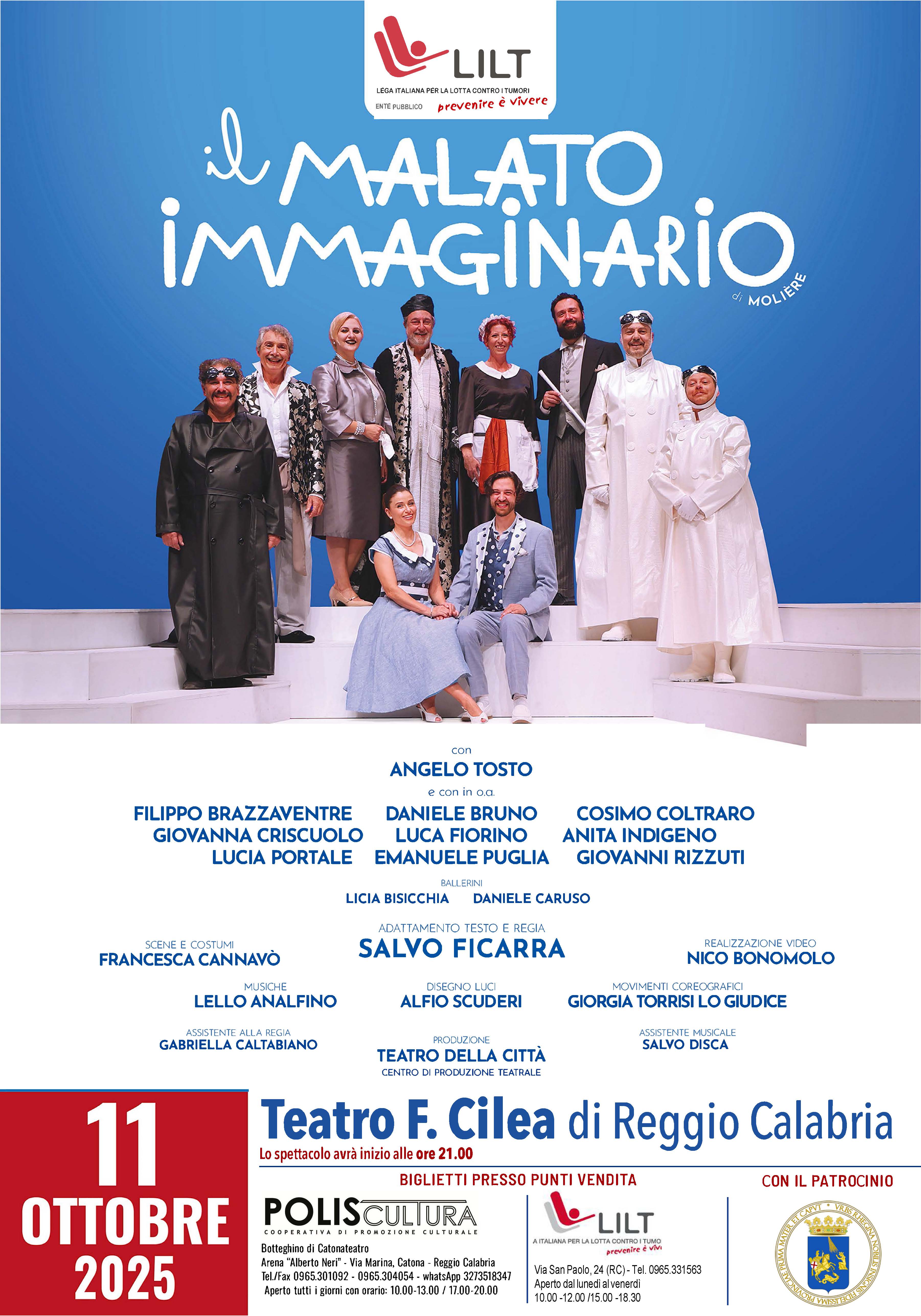 Course Image Spettacolo Teatrale "Il Malato Immaginario" 11 ottobre 2025 Teatro F. Cilea di Reggio Calabria